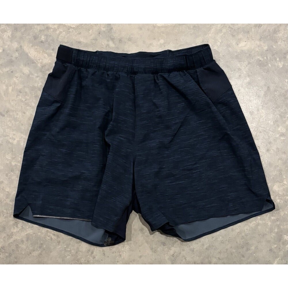 Lululemon Surge 6" Lined Shorts Men's Medium Iron Blue Heathered Running